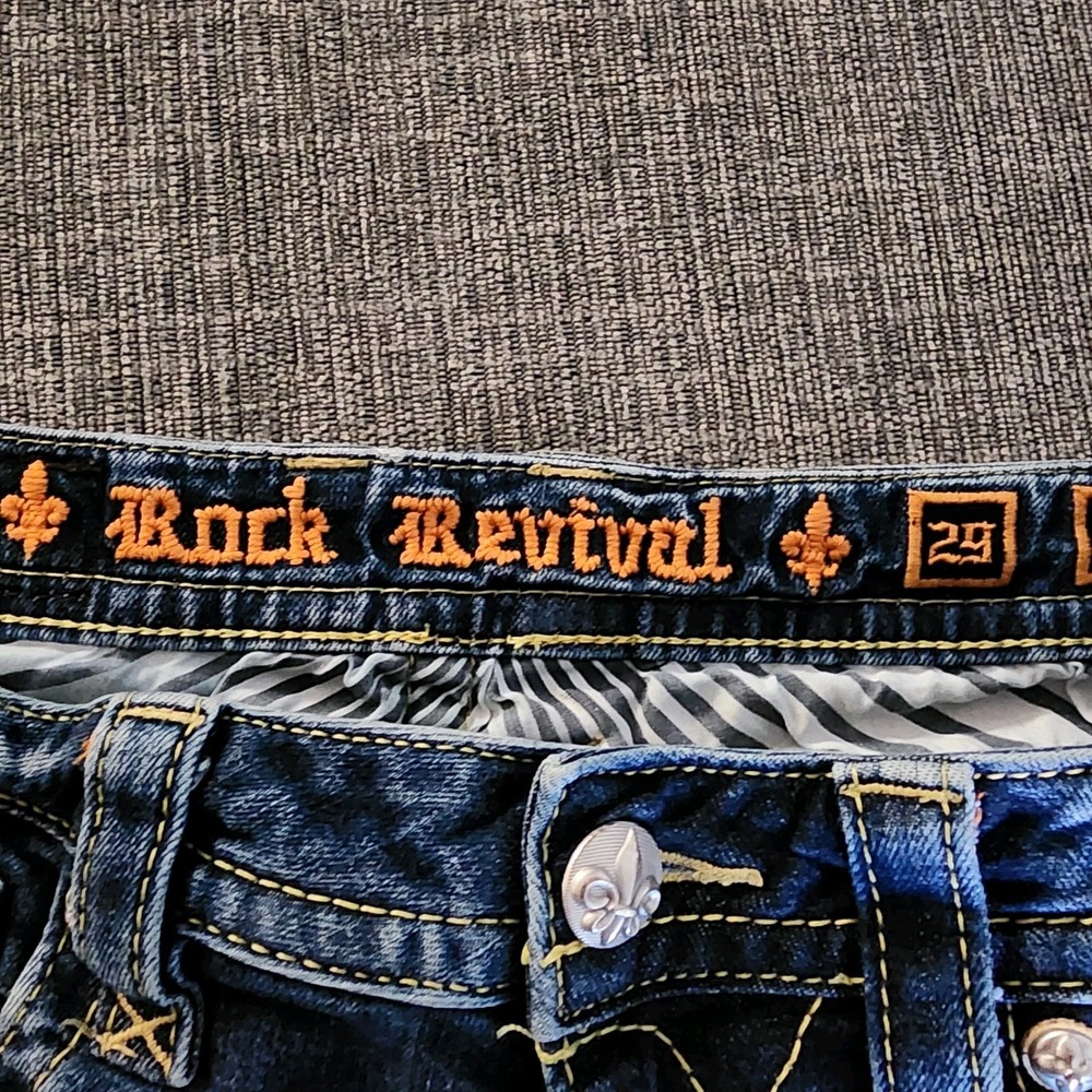 Rock Revival Jessica Women's Dark Blue Skinny Jeans Size 29 Western Cowgirl - Picture 9 of 10